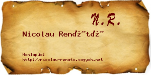 Nicolau Renátó névjegykártya