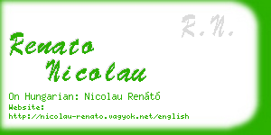 renato nicolau business card